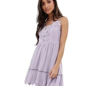 Sisters Of The Tribe Purple Lace Cami Mini Dress Size 12
